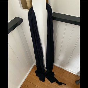 Coach navy linen spring scarf